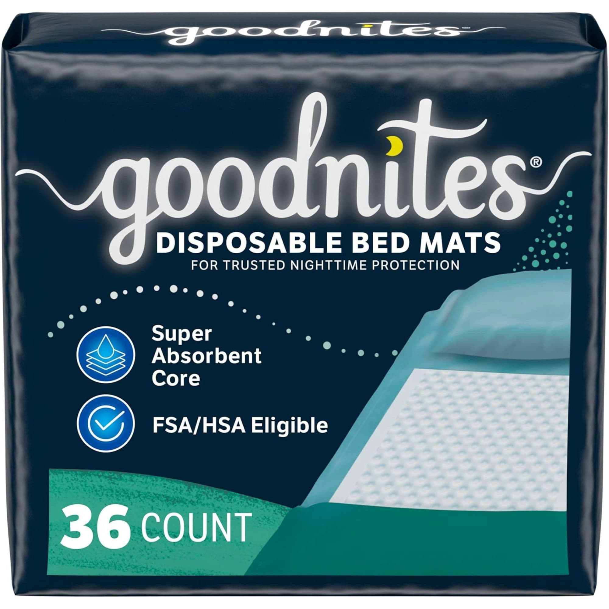 GoodNites Disposable Bed Mats for Bedwetting