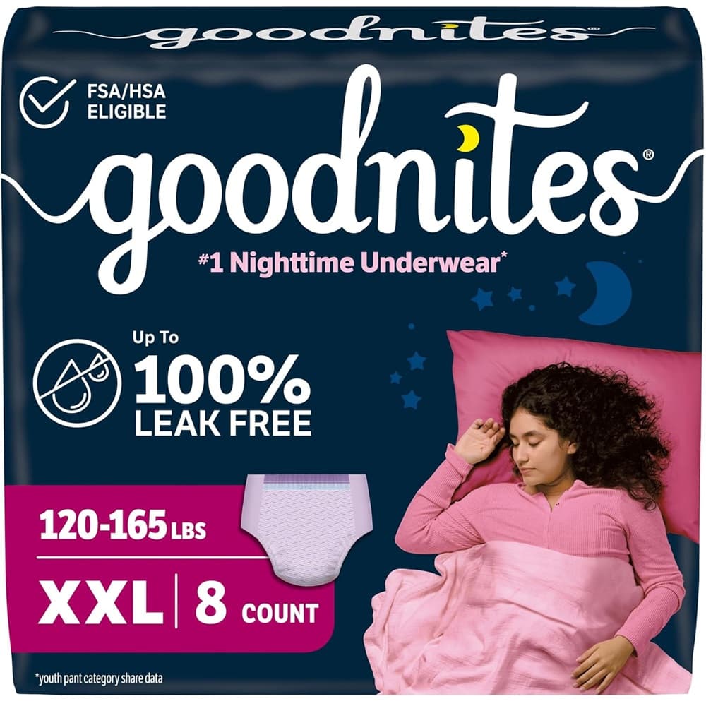 GoodNites NightTime Underwear for Girls