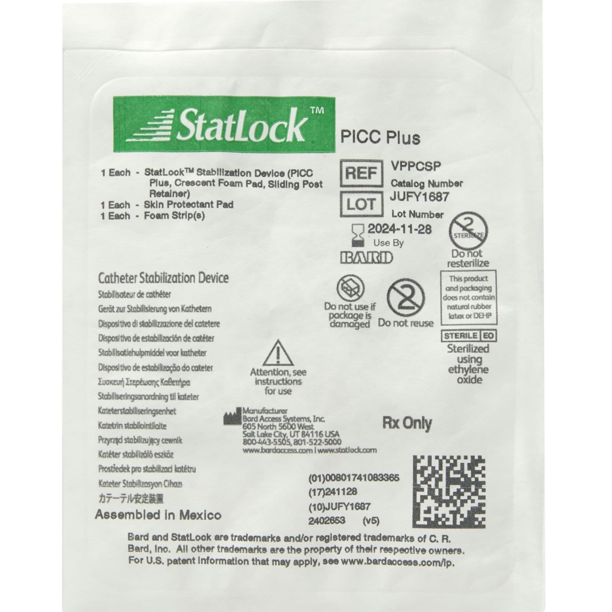 Statlock PICC Plus Stabilization Device