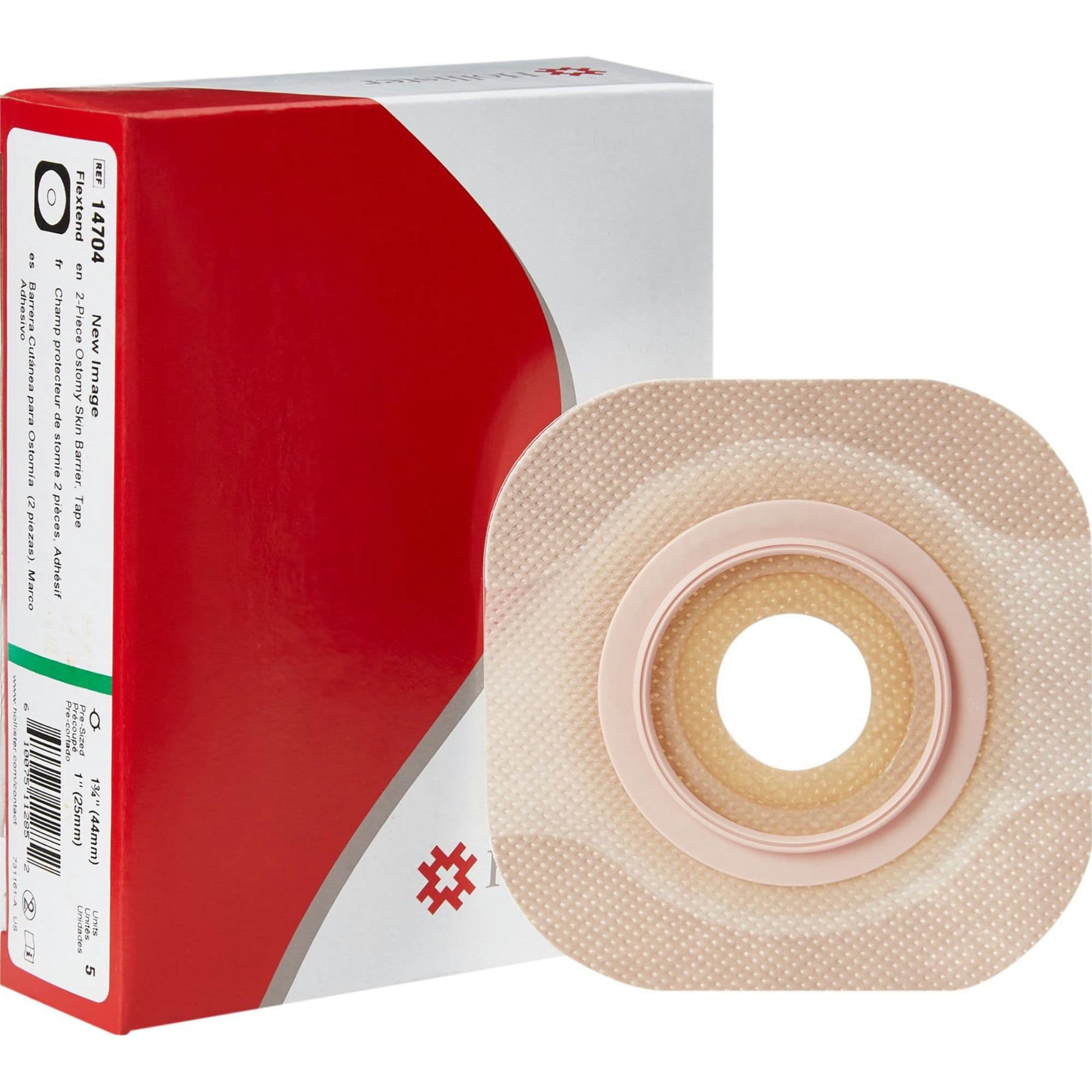 Hollister New Image Flextend Flat Skin Barrier with Tape Border, Pre-Sized