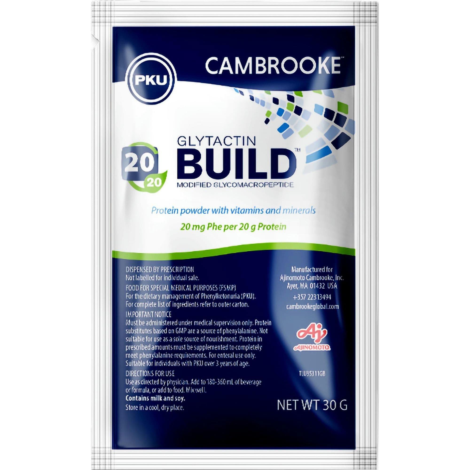Cambrooke Glytactin Build 20/20 PKU Oral Supplement Powder