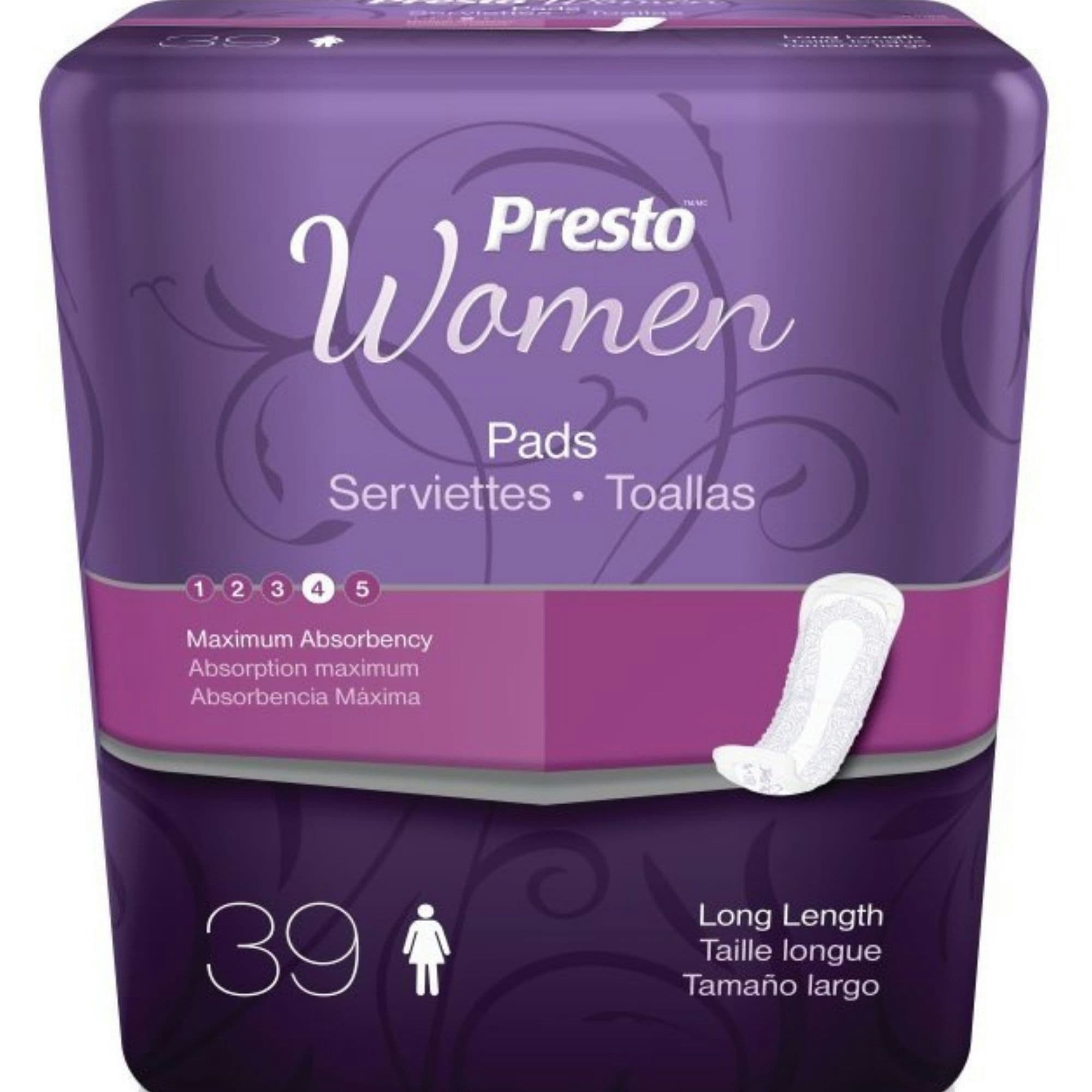 Presto Maximum Absorbency Pads for Women