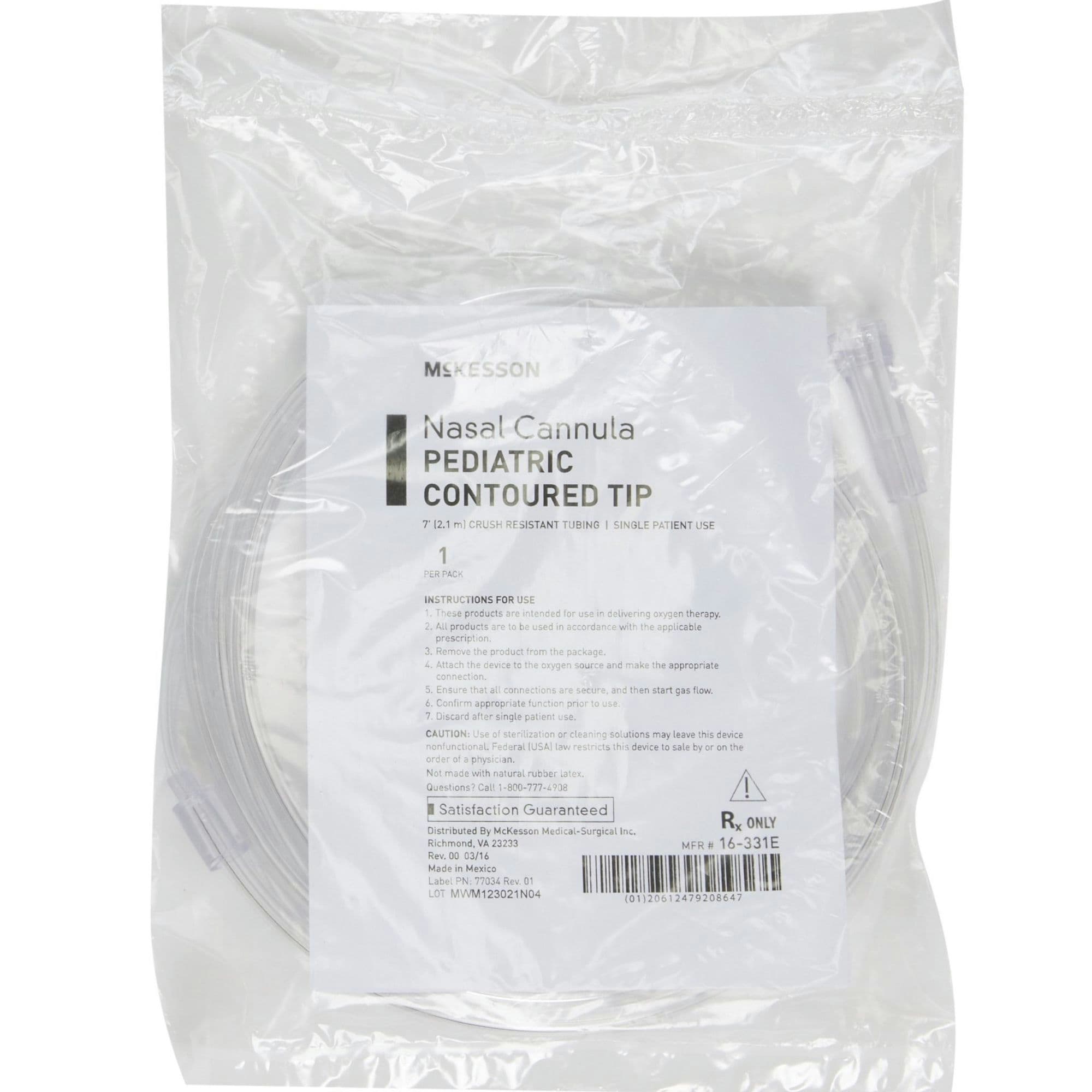 McKesson Nasal Cannula Low Flow McKesson Pediatric Curved Prong/NonFlared Tip