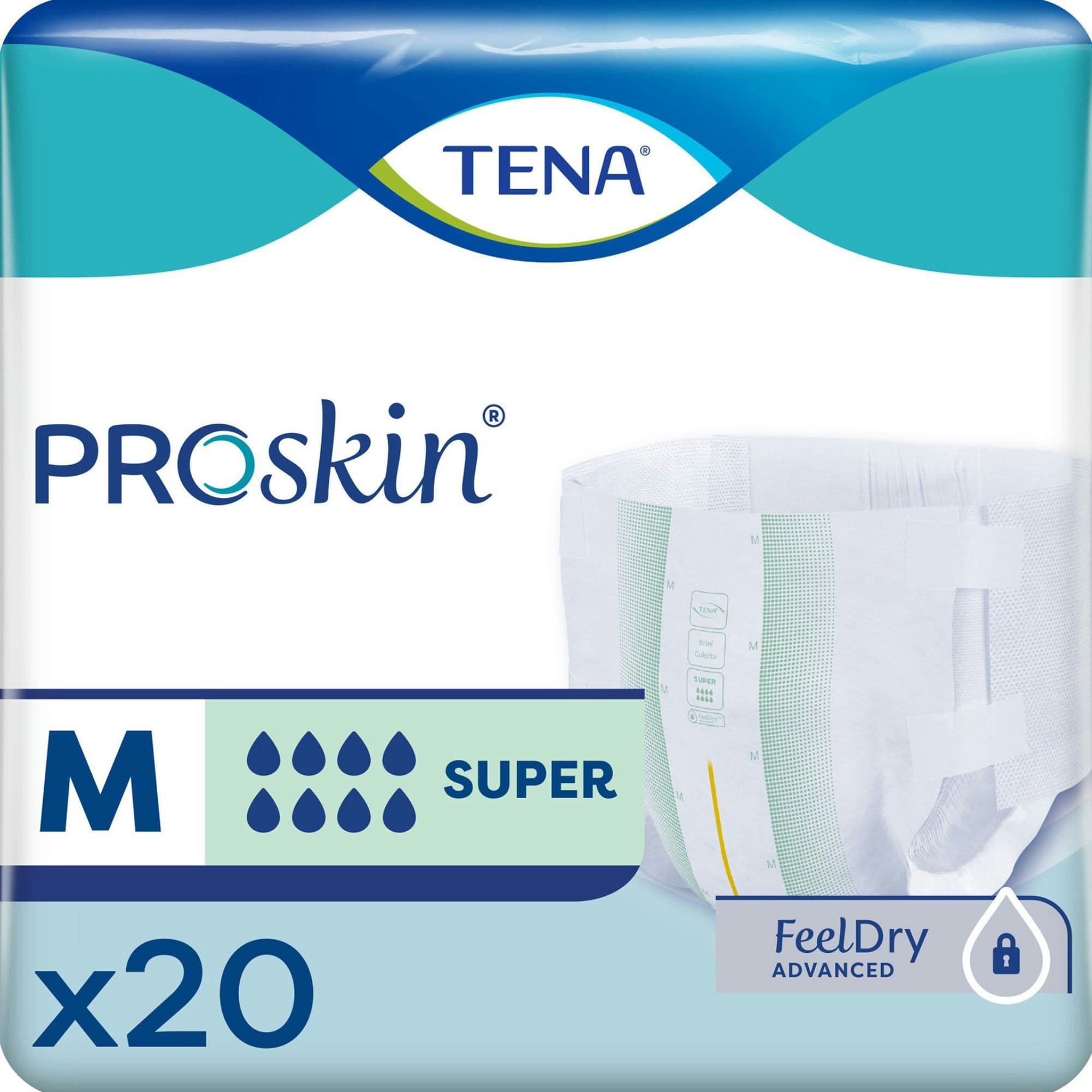 TENA ProSkin Super Adult Incontinence Brief, Heavy Absorbency