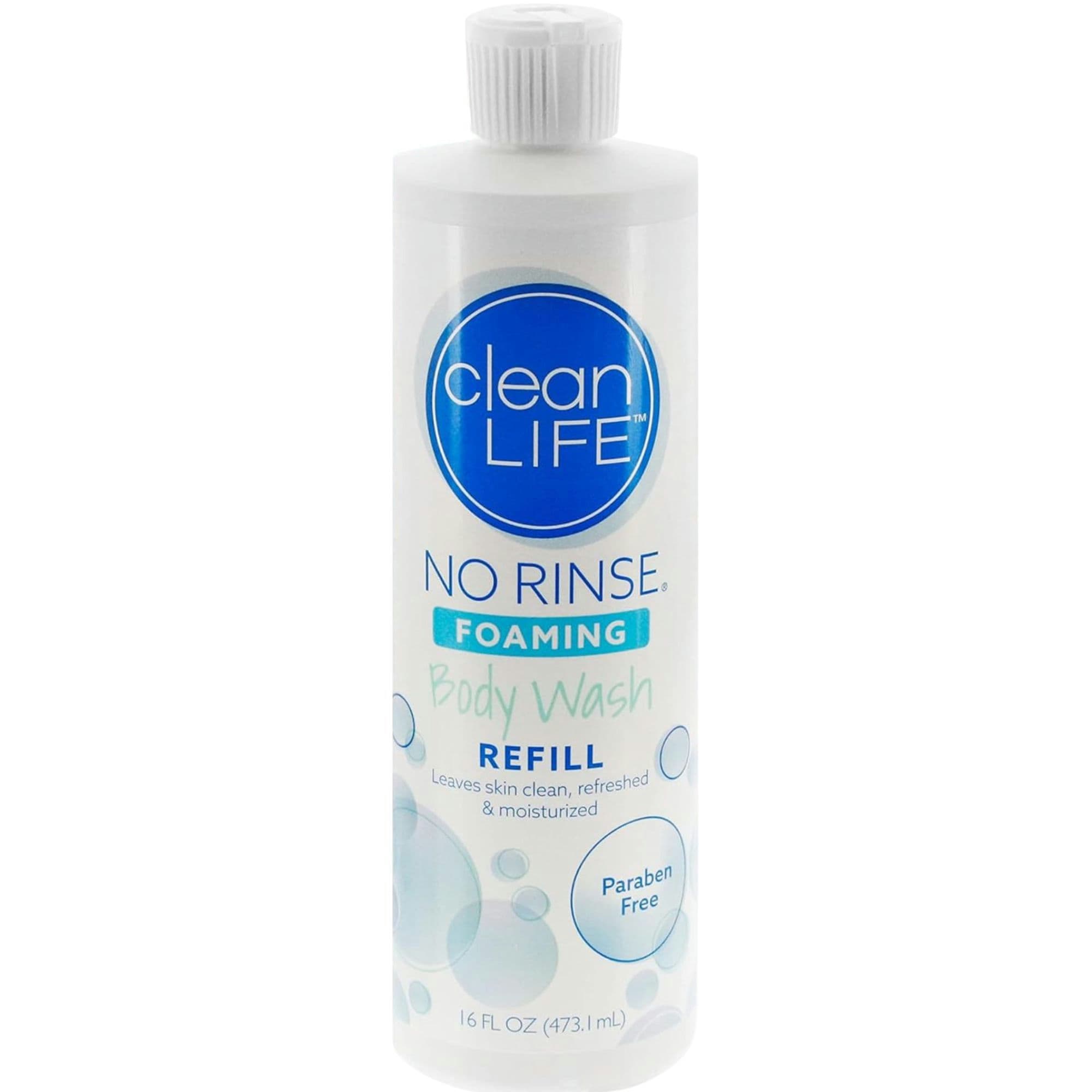 CleanLife No Rinse Foaming Body Wash and Shampoo Refill