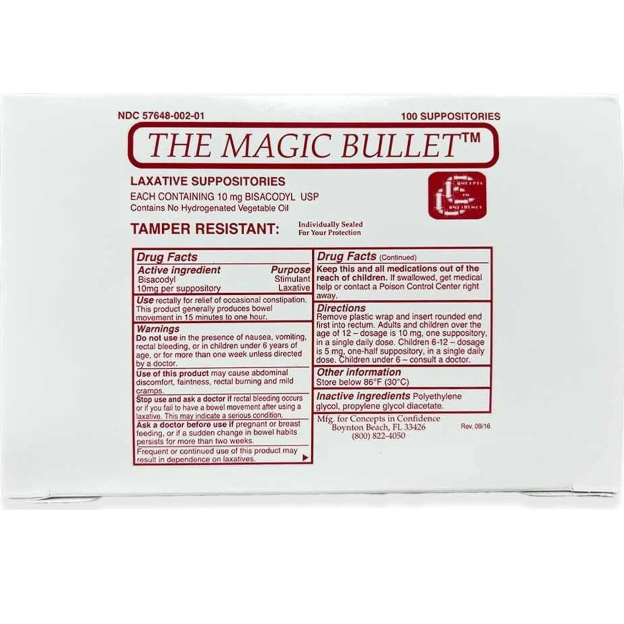 Magic Bullet Laxative Suppository