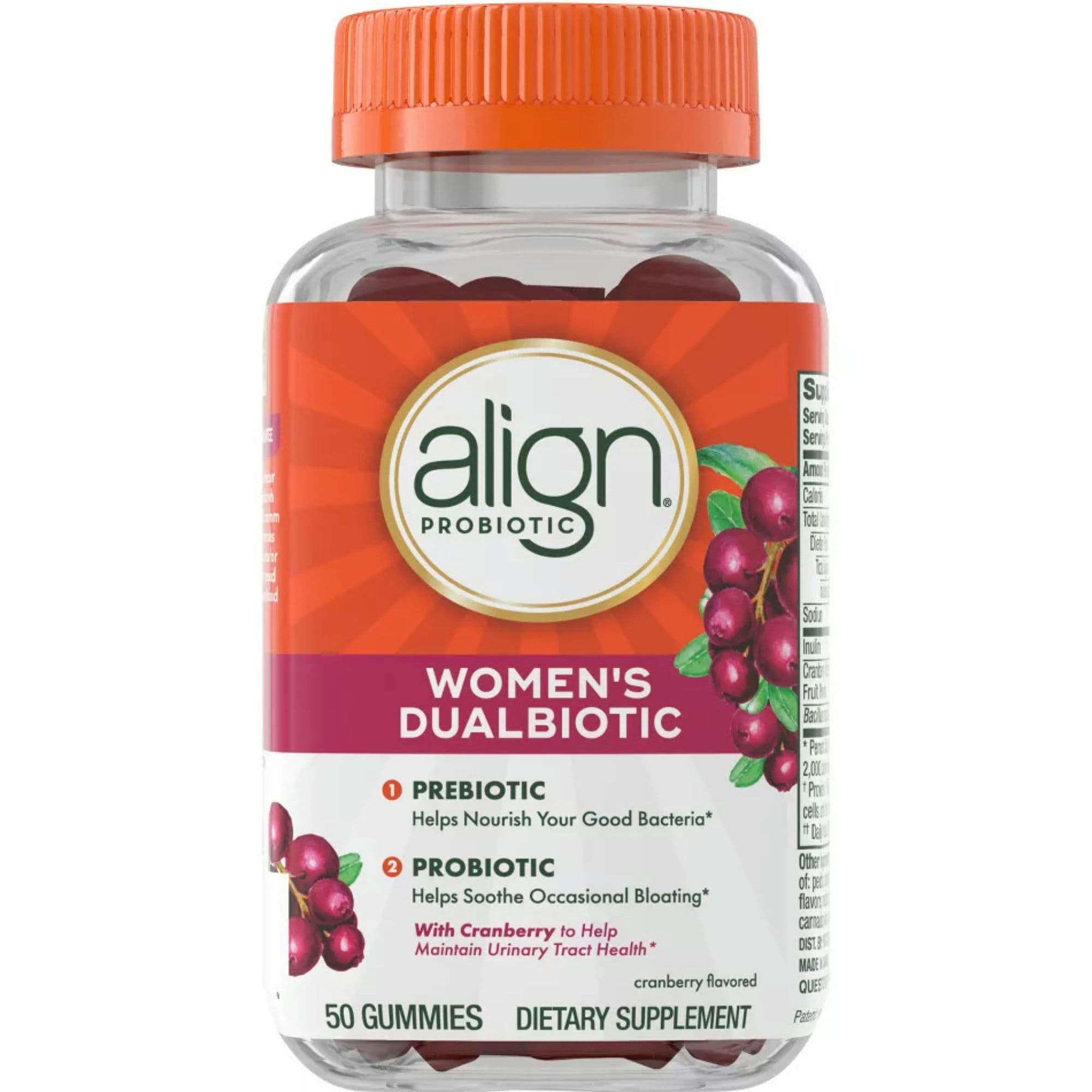 Align Women's Dualbiotic Prebiotic + Probiotic Supplement Gummies