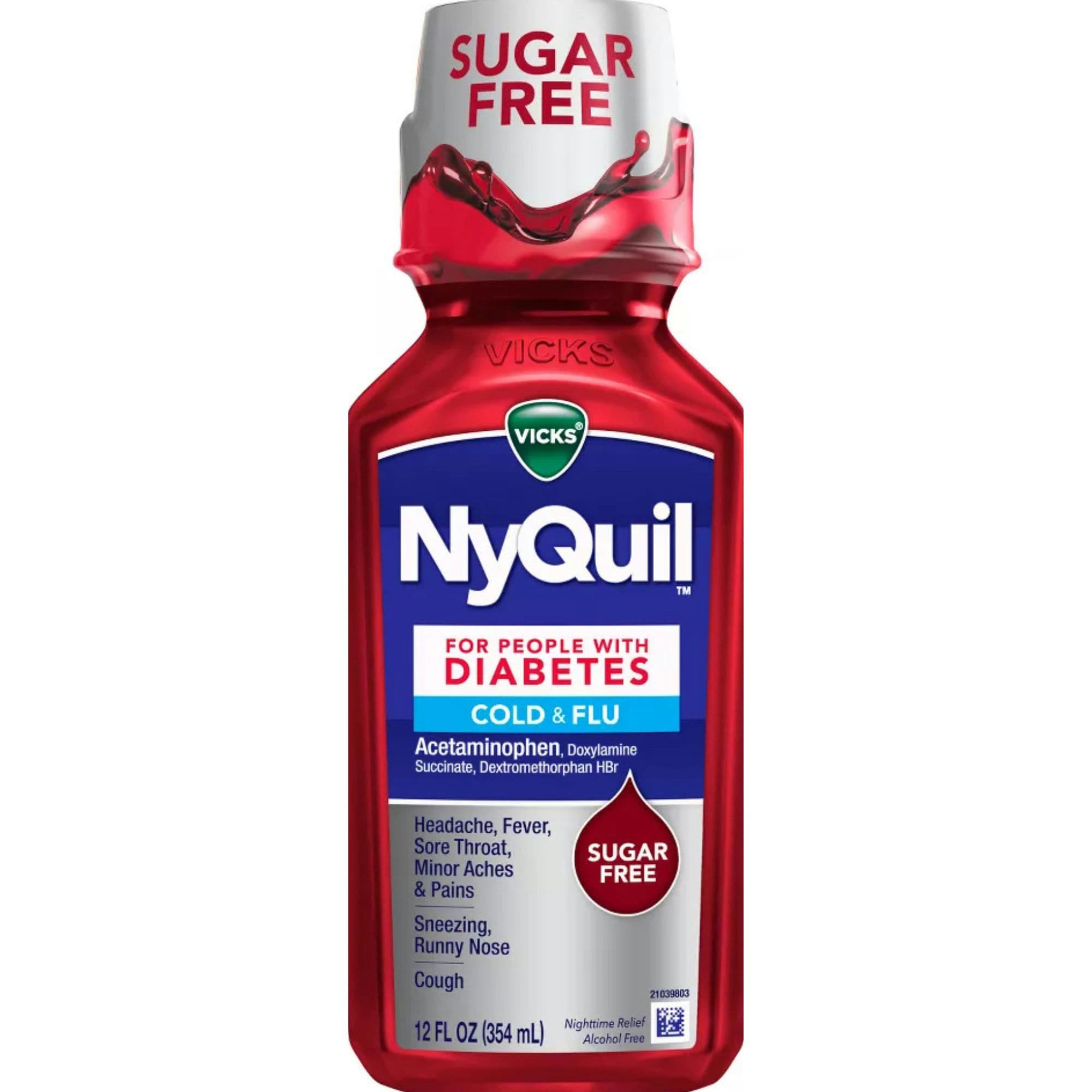 Vicks NyQuil Cold & Flu Liquid for People with Diabetes