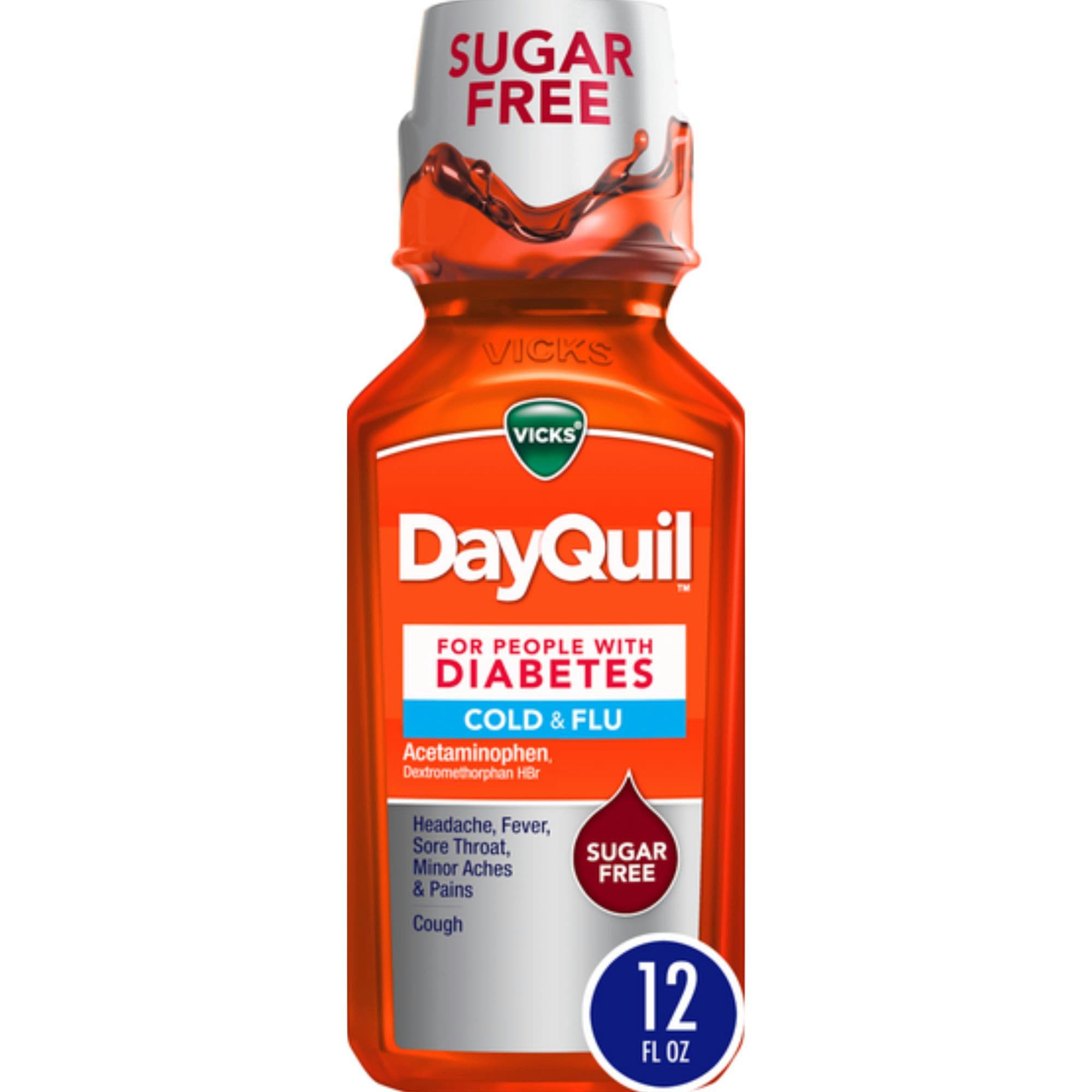 Vicks DayQuil Cold & Flu Liquid for People with Diabetes