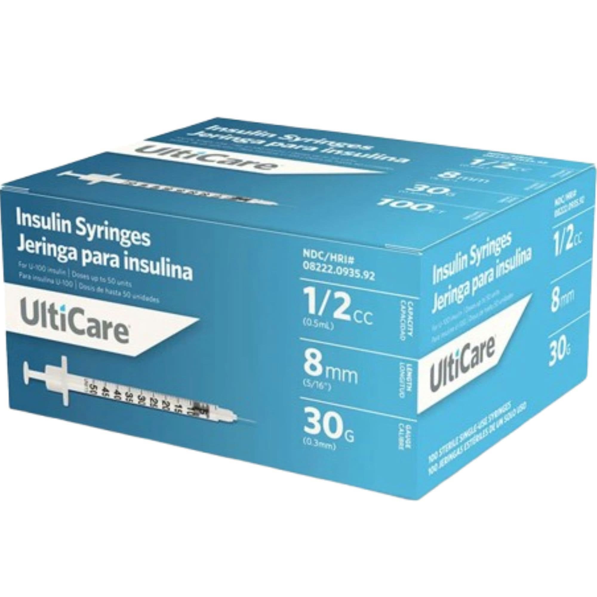 UltiMed UltiCare Insulin Syringes Short Needle, 31 Gauge