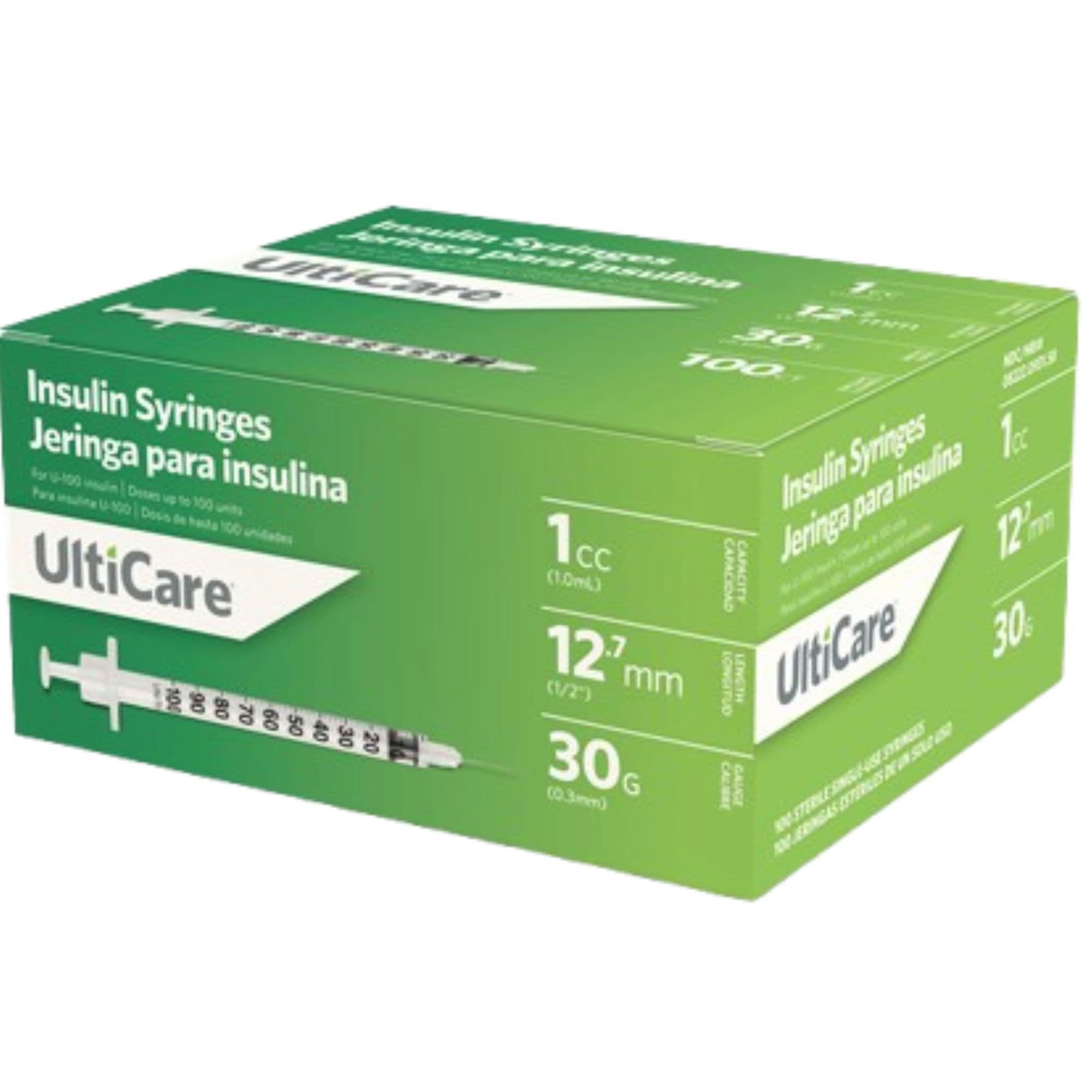 Ultimed UltiCare Insulin Syringes Short Needle, 30 gauge