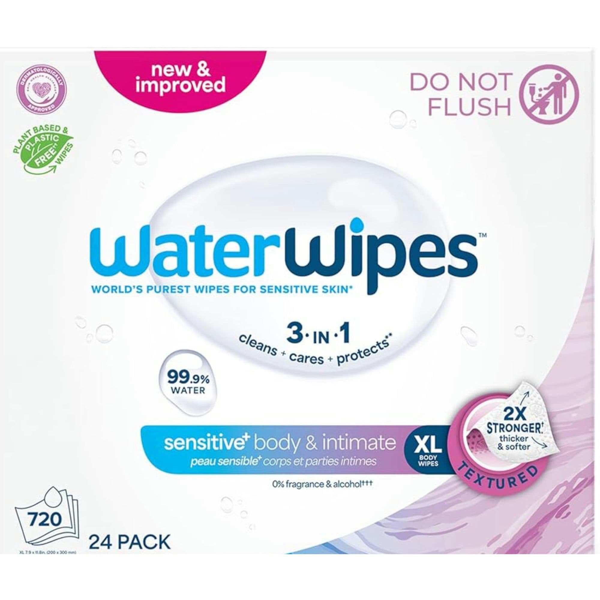 WaterWipes Sensitive Plus Body & Intimate Wipes