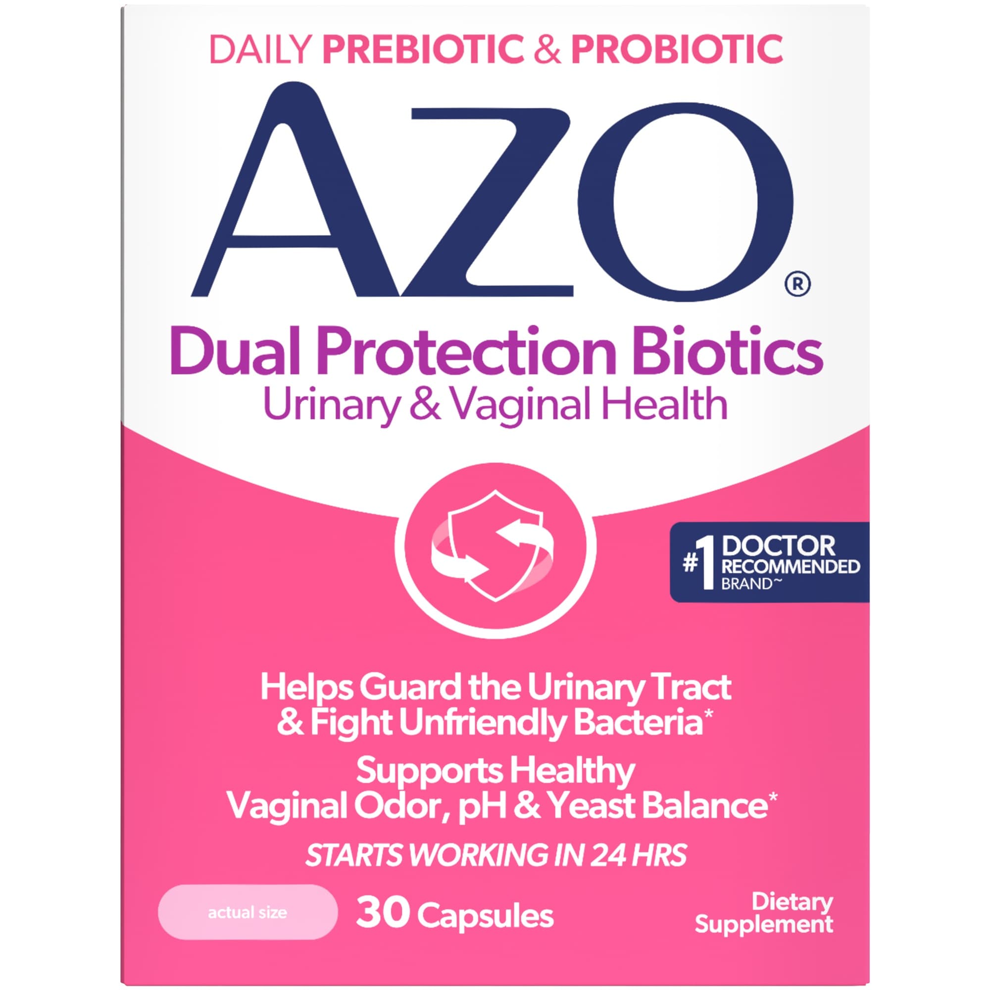 AZO Dual Protection Urinary & Vaginal Women Probiotics & Prebiotics