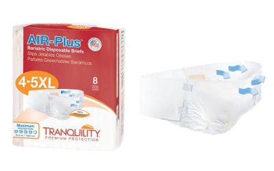 Tranquility Air-Plus Bariatric Disposable Briefs with Tabs, Maximum
