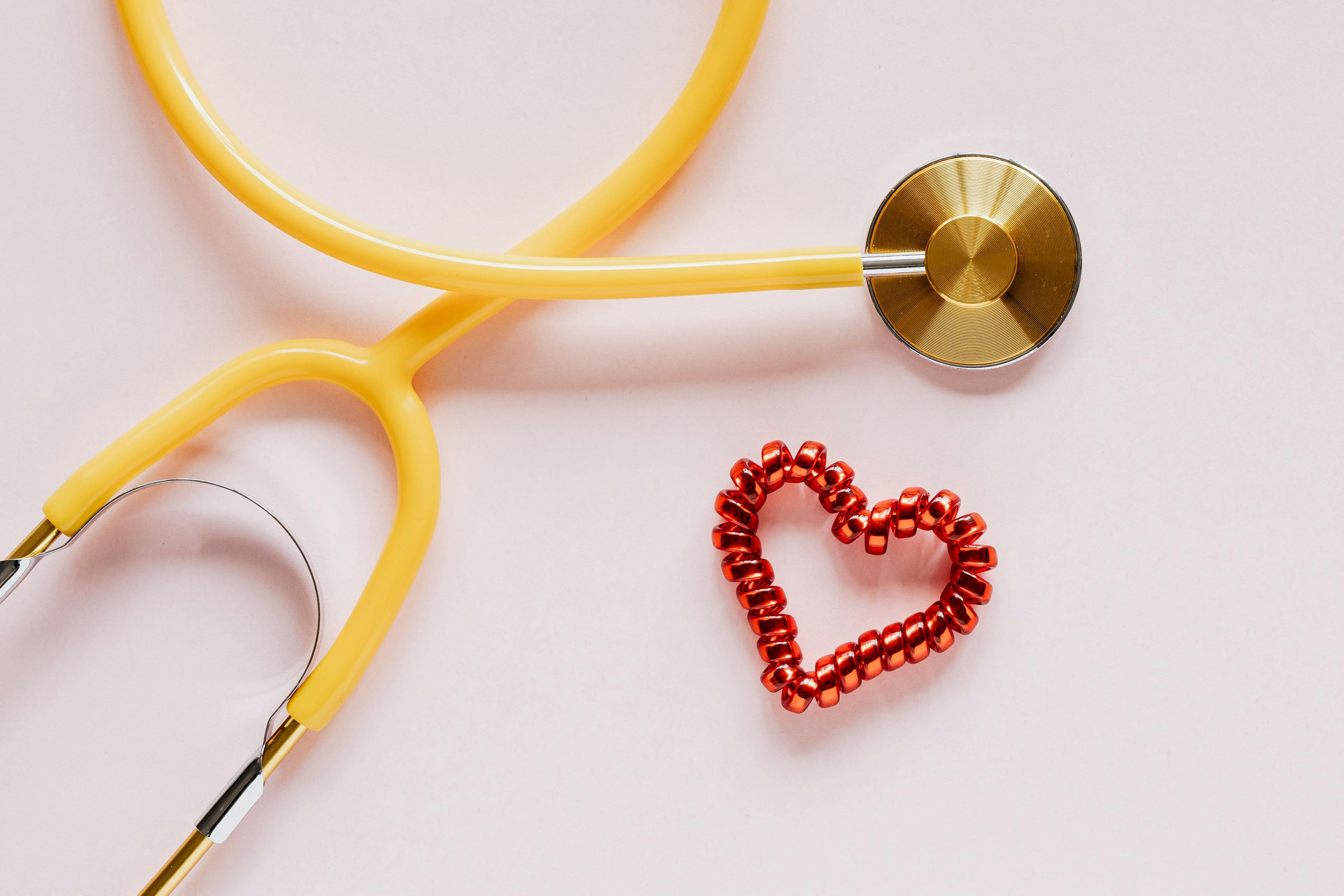 Stethoscope and heart.