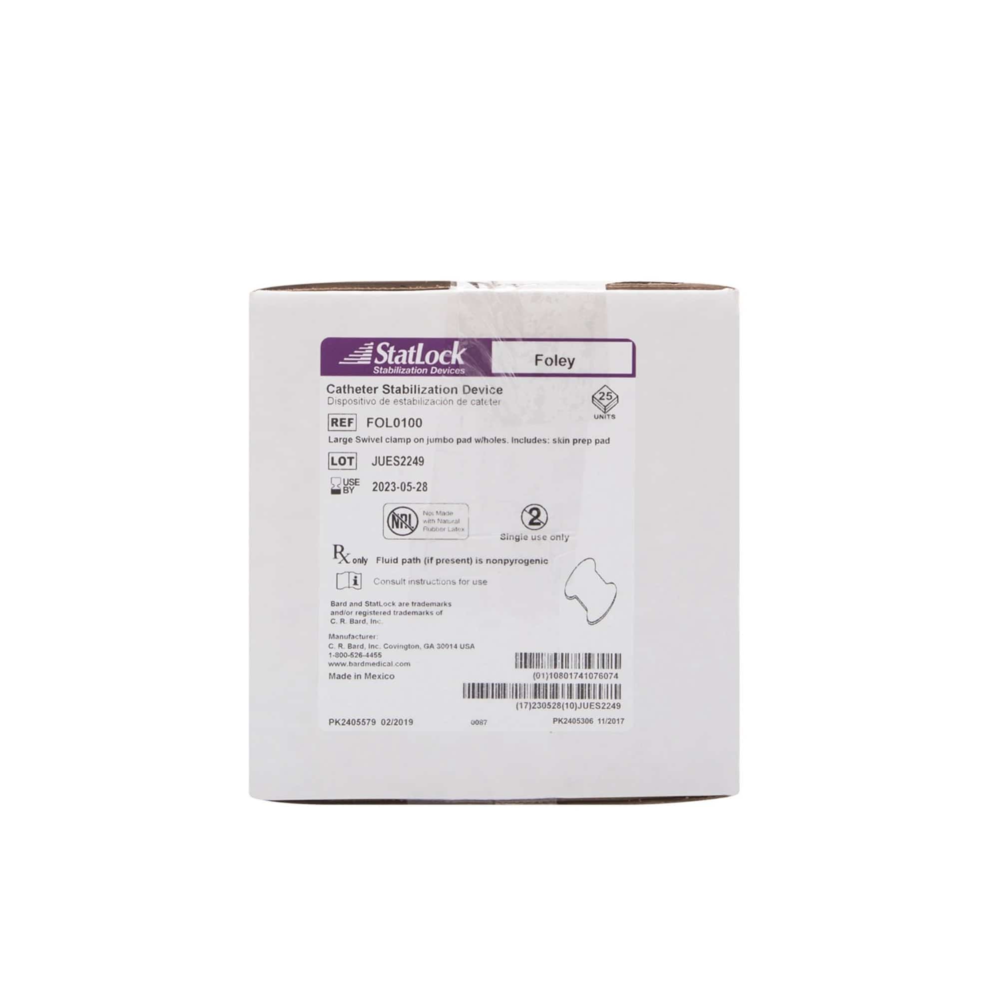 Statlaock StatLock Foley Stabilization Device for Adult Silicone Catheters