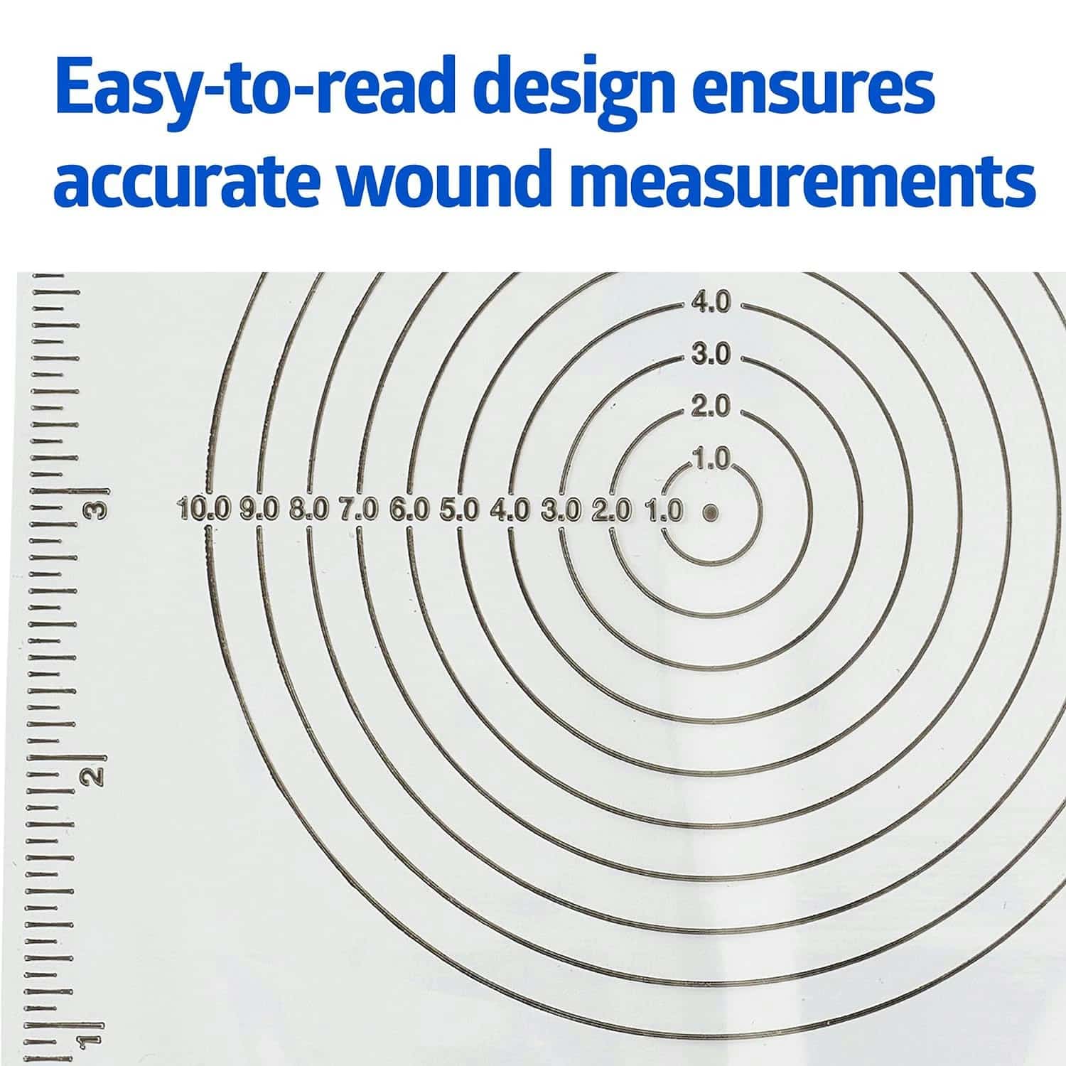 Wound Rescue Ruler Chart Medline Bullseye Plastic Wound Ruler | Shop at Carewell