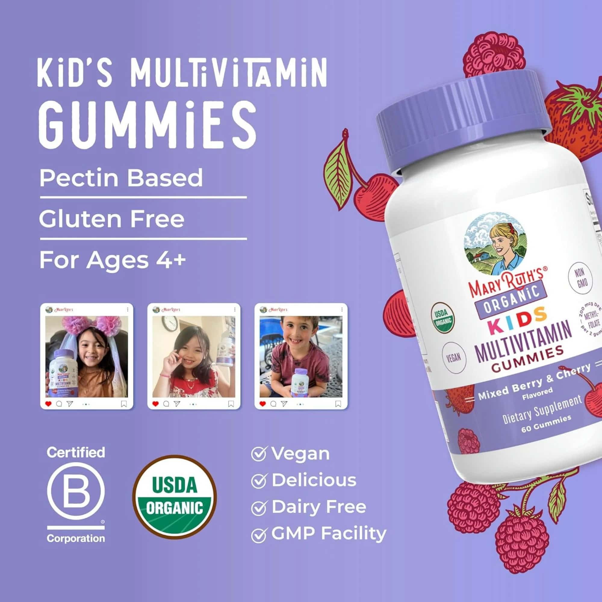 Mary Ruth Children Mary Ruth's Kids Organic Multivitamin Gummies | Carewell