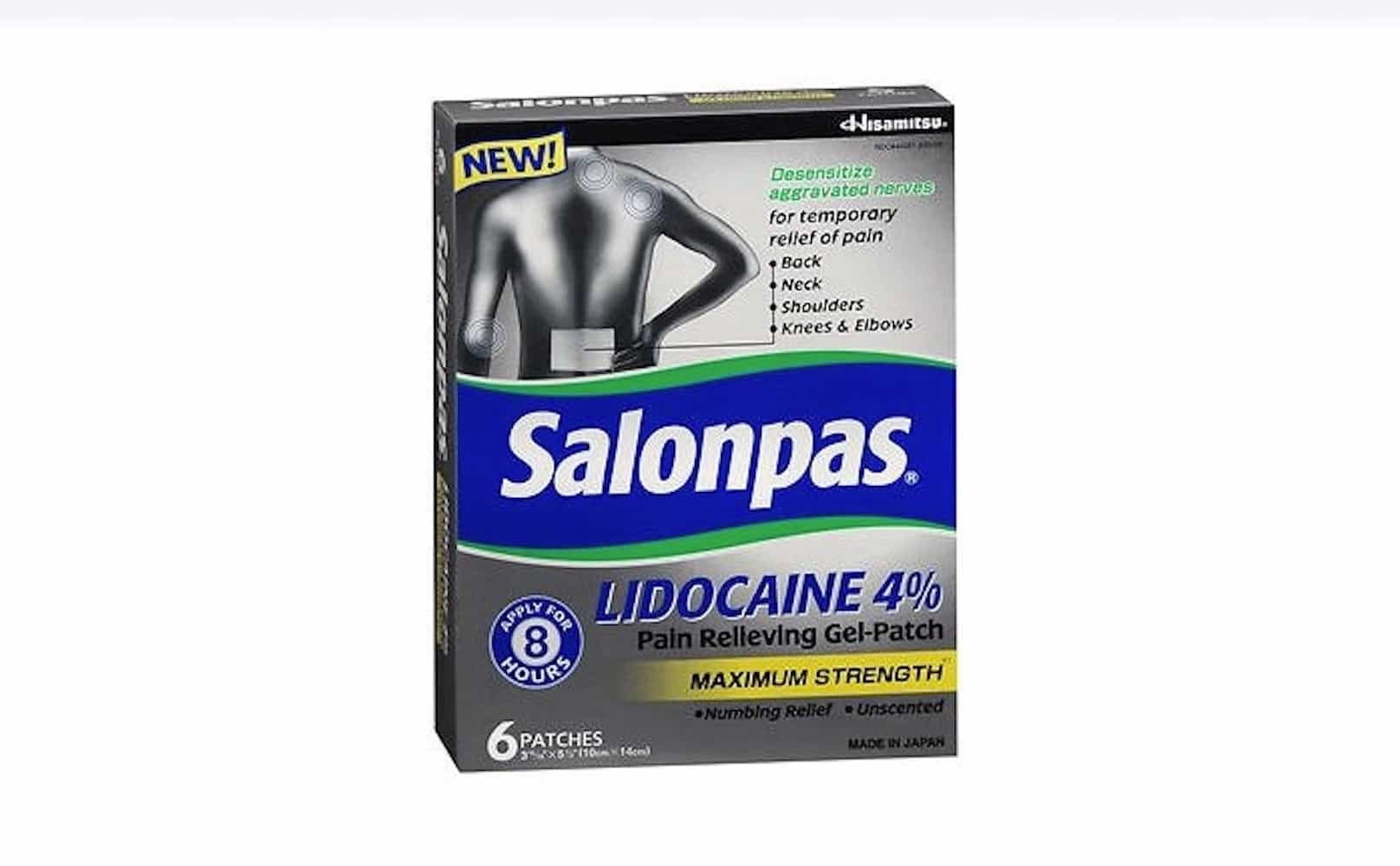 Salonpas Lidocaine Topical Pain Relief Patch Carewell Salonpas Lidocaine Topical Pain Relief Patch Carewell