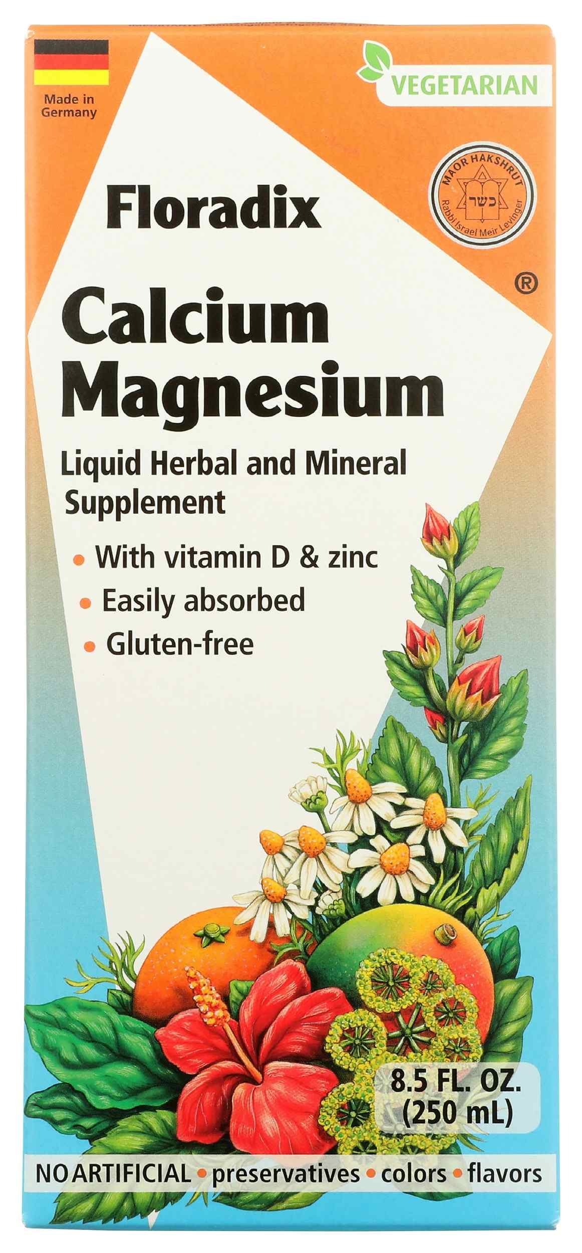 Floradix Calcium Magnesium Liquid Supplement