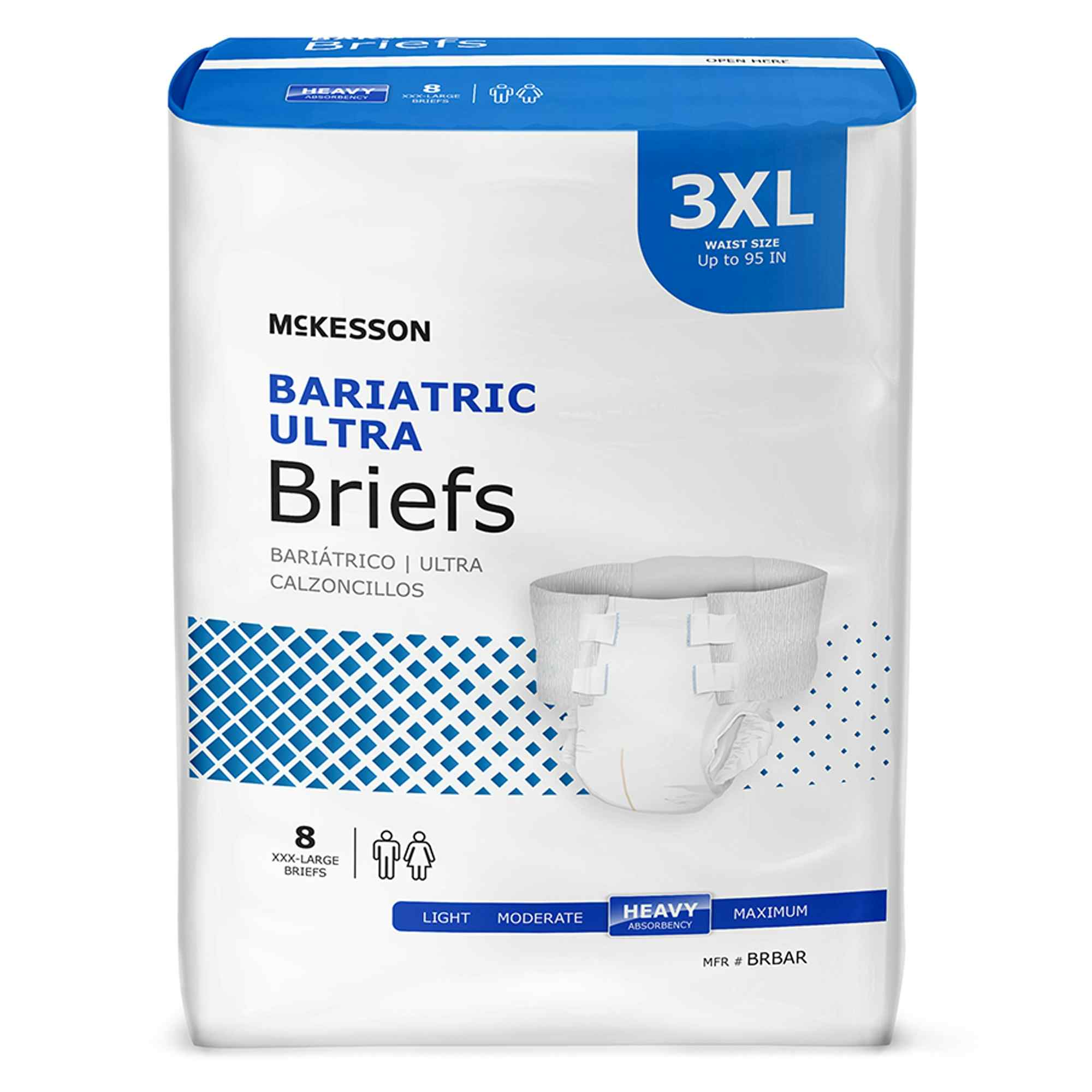 McKesson Bariatric Ultra Adult Diapers with Tabs, Heavy