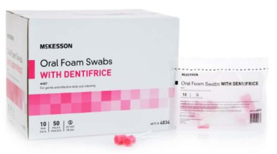 McKesson Oral Foam Swabstick, Dentifrice
