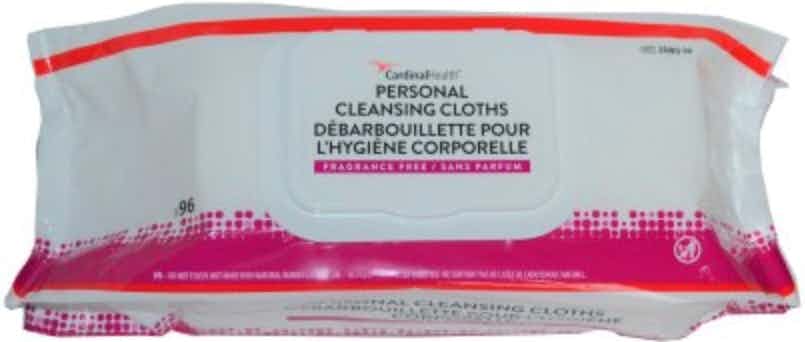 Cardinal Personal Cleansing Wipes, Unscented