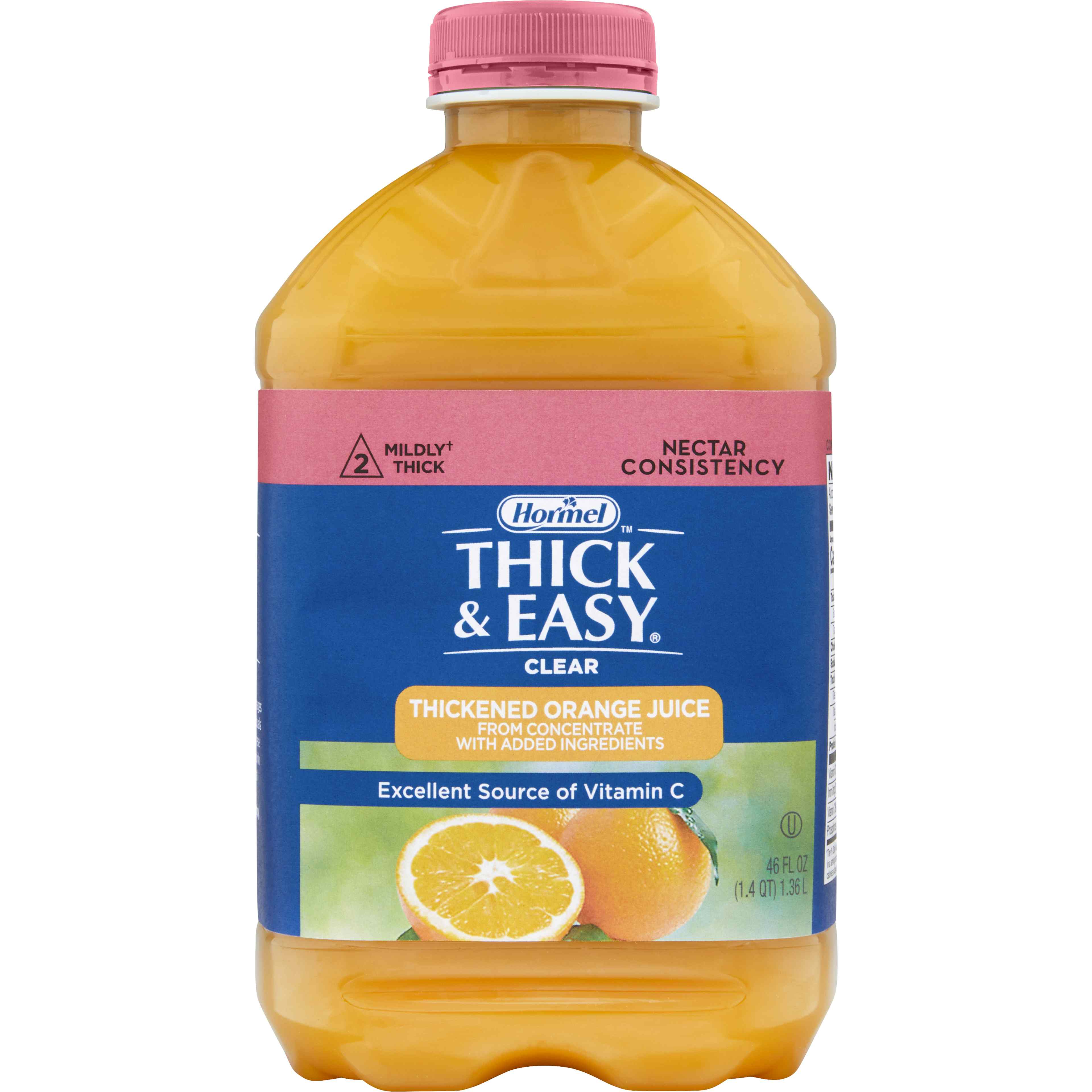 Thick & Easy  Ready to Use Thickened Beverage, Orange Juice Flavor, 46 oz., Bottle