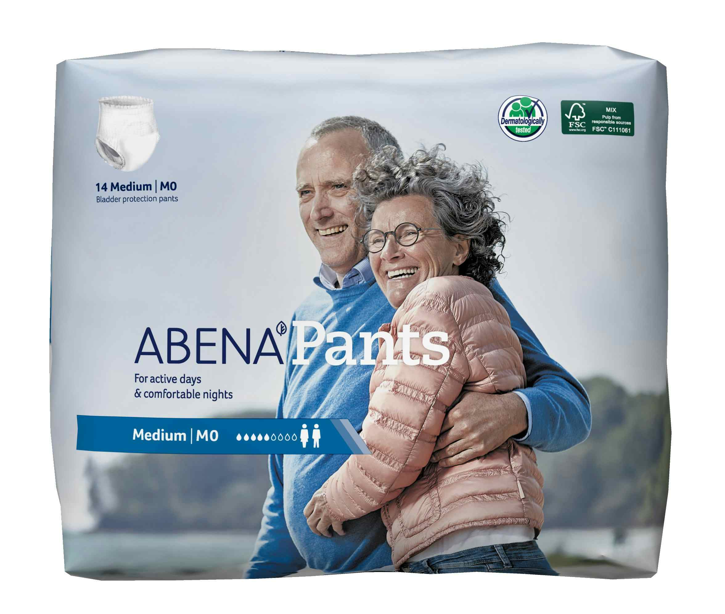Abena Unisex Disposable Pull On Adult Diaper with Tear Away Seams, Moderate Absorbency