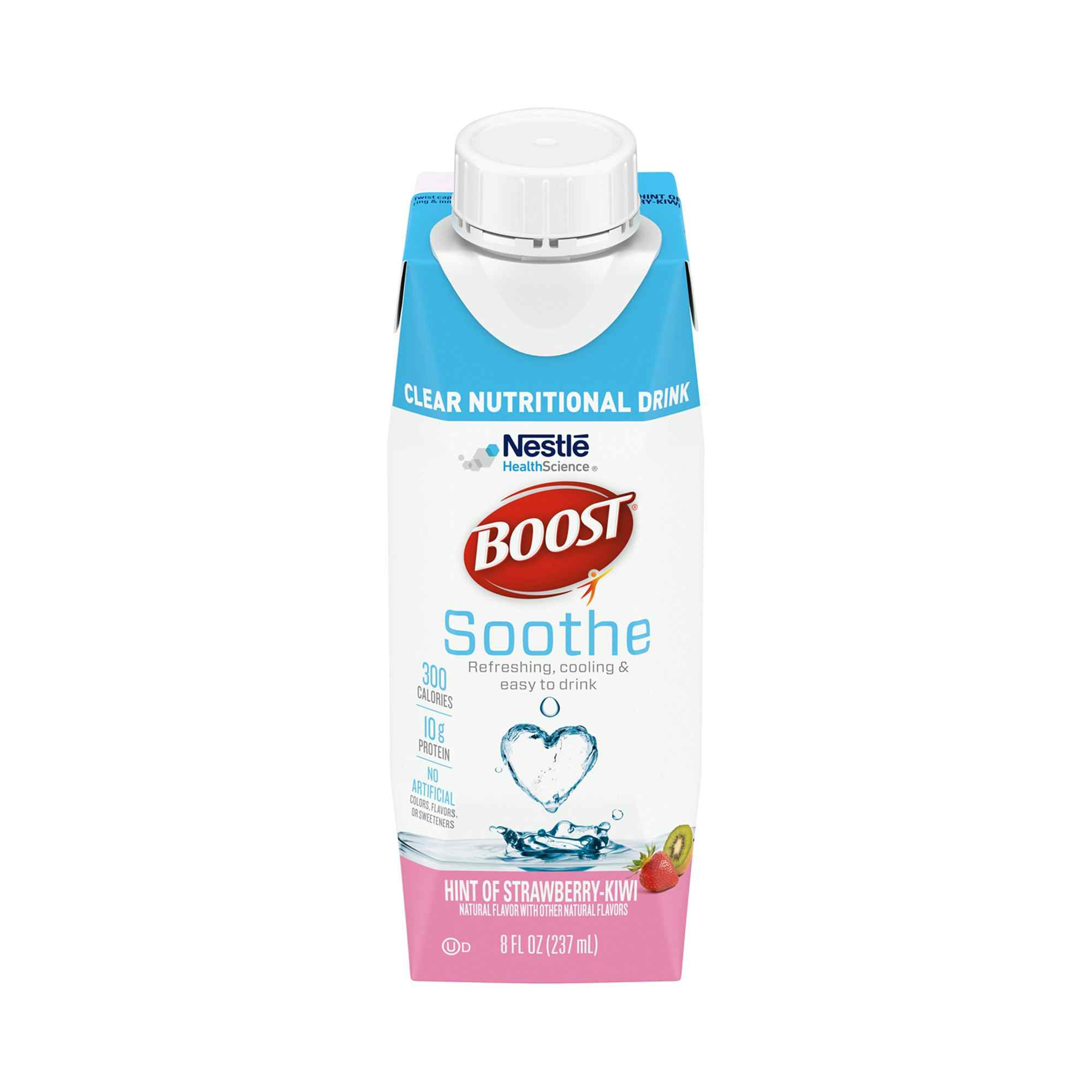 Boost Soothe Clear Nutritional Drink, Carton, 8 oz., Strawberry Kiwi