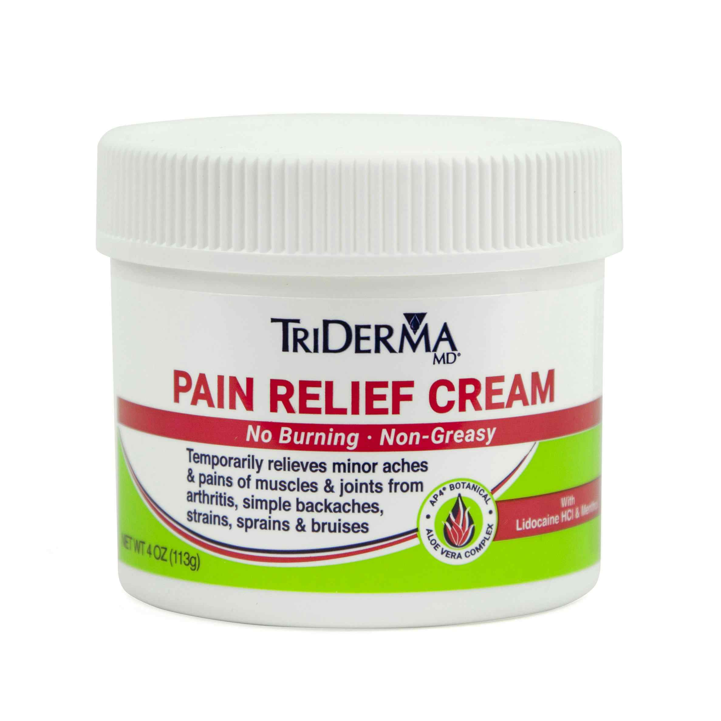 TriDerma MD Pain Relief, Lidocaine / Menthol Cream, 4 oz.