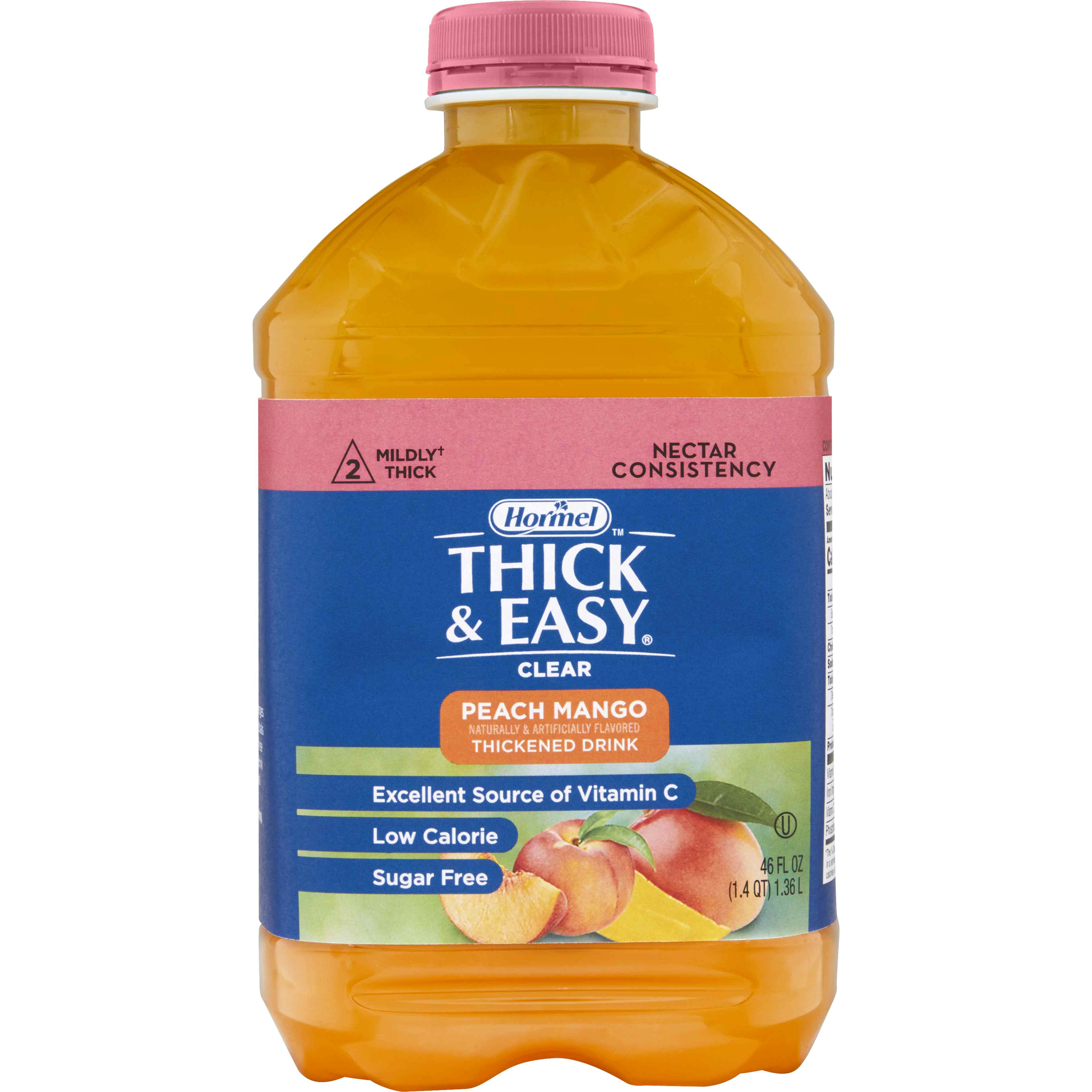 Hormel Thick & Easy Clear,  Sugar Free, Peach Mango, Nectar Consistency, 46 oz.
