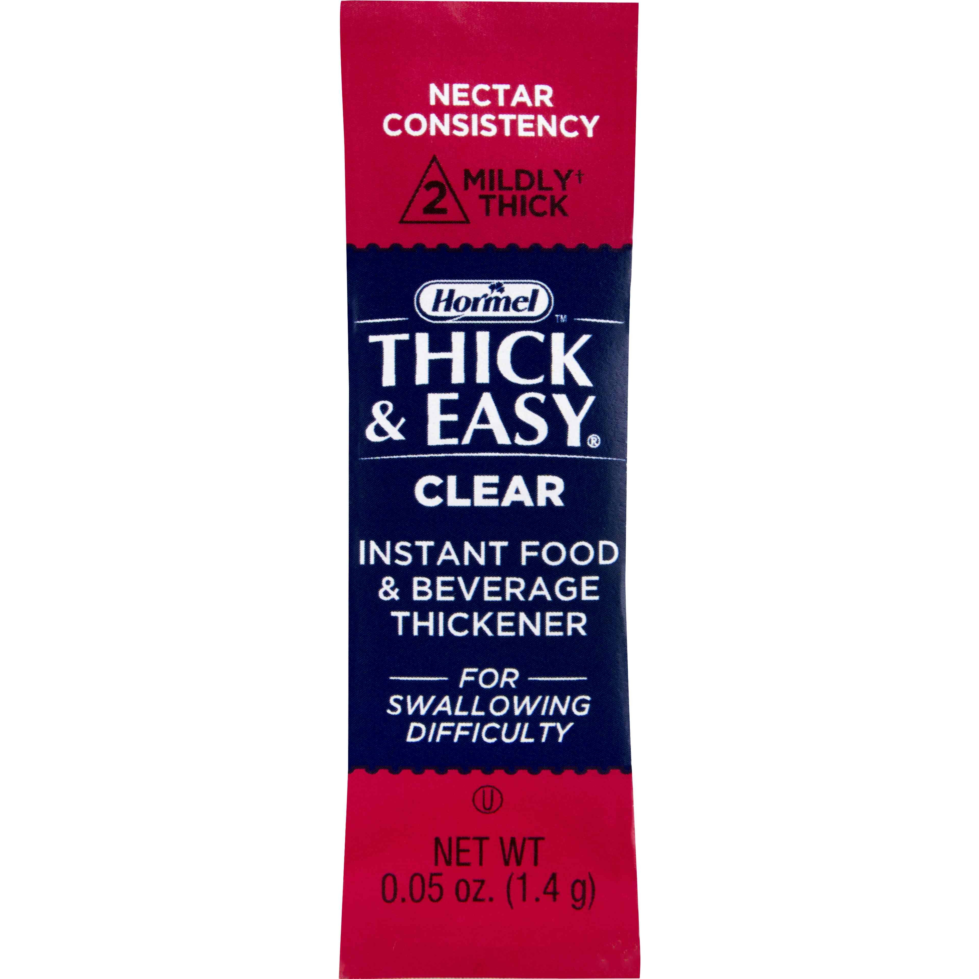 Thick & Easy Clear Food and Beverage Thickener, Nectar Consistency, Unflavored, 1.4 Gram Packet