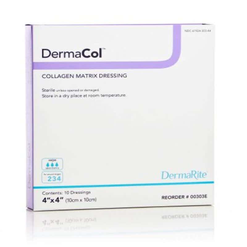 DermaCol Collagen Matrix Dressings, 4 X 4"