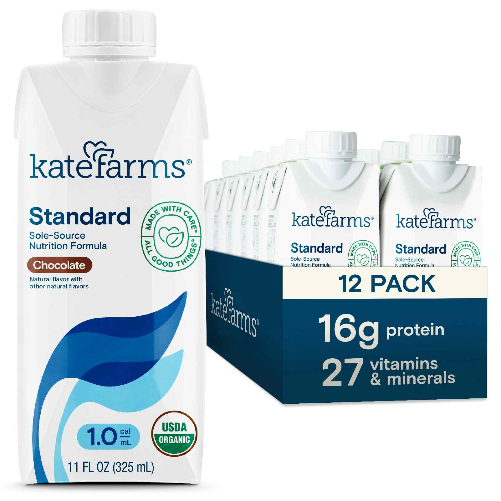 Kate Farms Standard 1.0 Sole-Source Nutrition Formula, Chocolate, 11 oz.