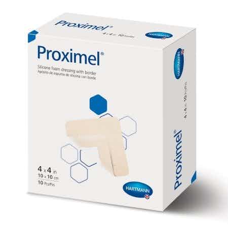 Proximel Silicone Foam Dressings with Border, 4 X 4"