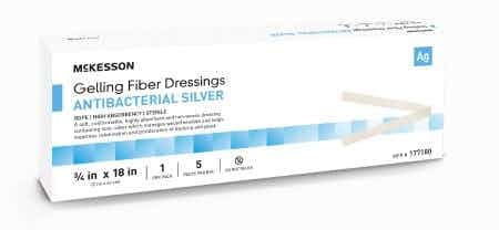 McKesson Gelling Fiber Dressings with Antibacterial Silver, Rope, 3/4 X 18"