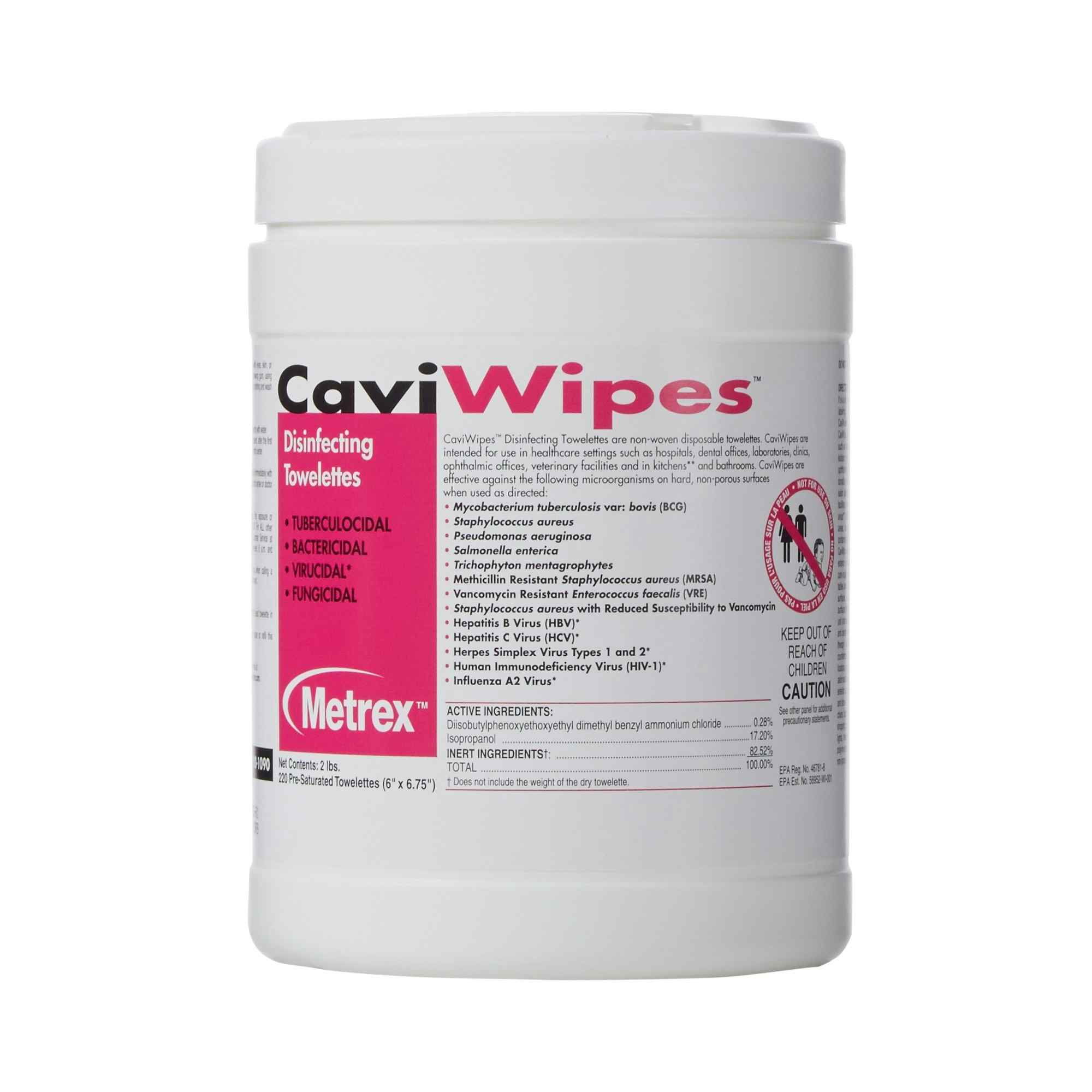 CaviWipes Disinfecting Towelettes, 6 X 6.75"