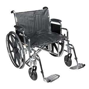 drive Silver Sport 2 Wheelchair, Detachable Desk Arm, Swing-Away Footrests