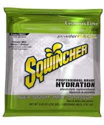 Sqwincher Powder Pack Electrolyte Replenishment Drink Mix, Lemon-Lime Flavor Packets