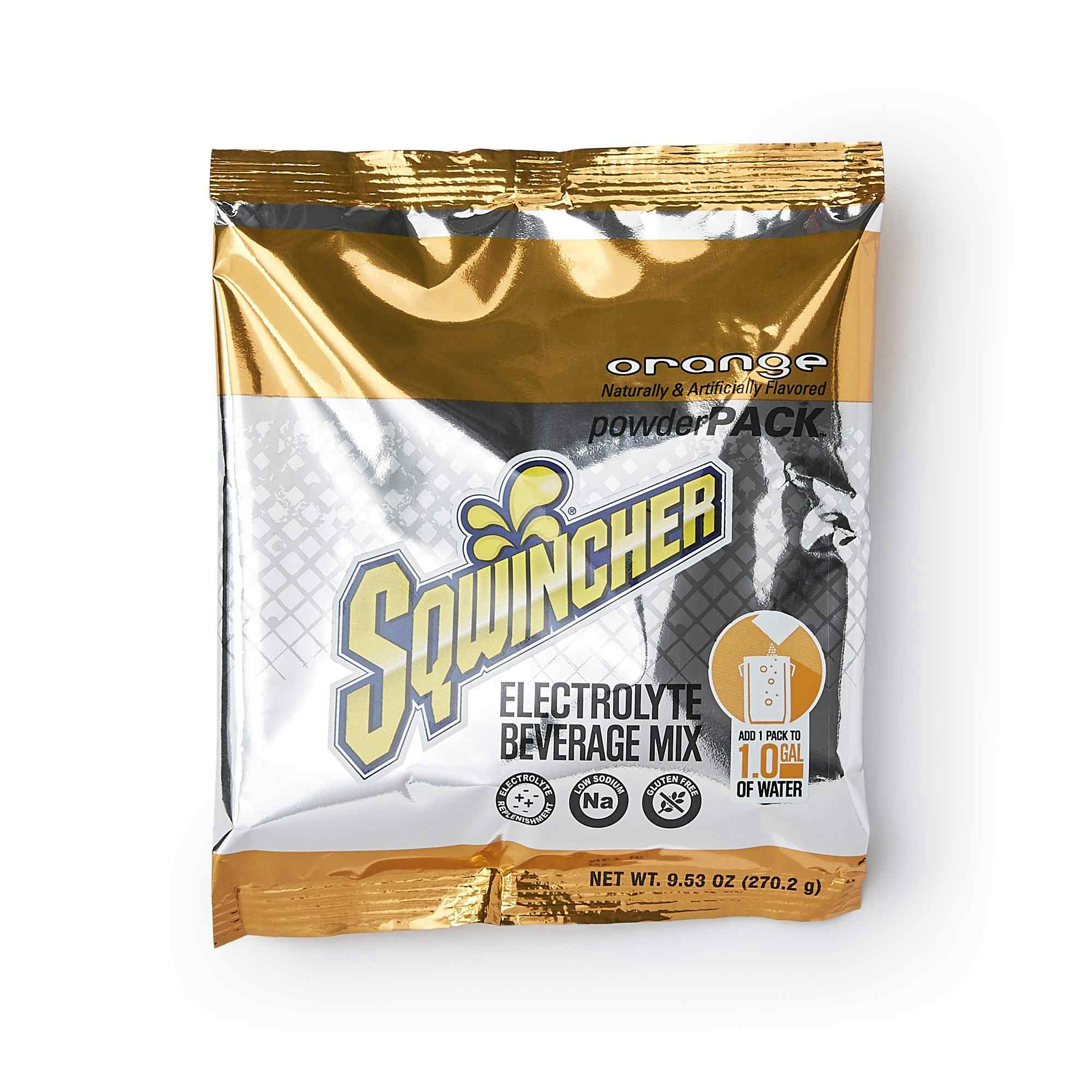 Sqwincher Powder Pack Electrolyte Replenishment Drink Mix, Orange