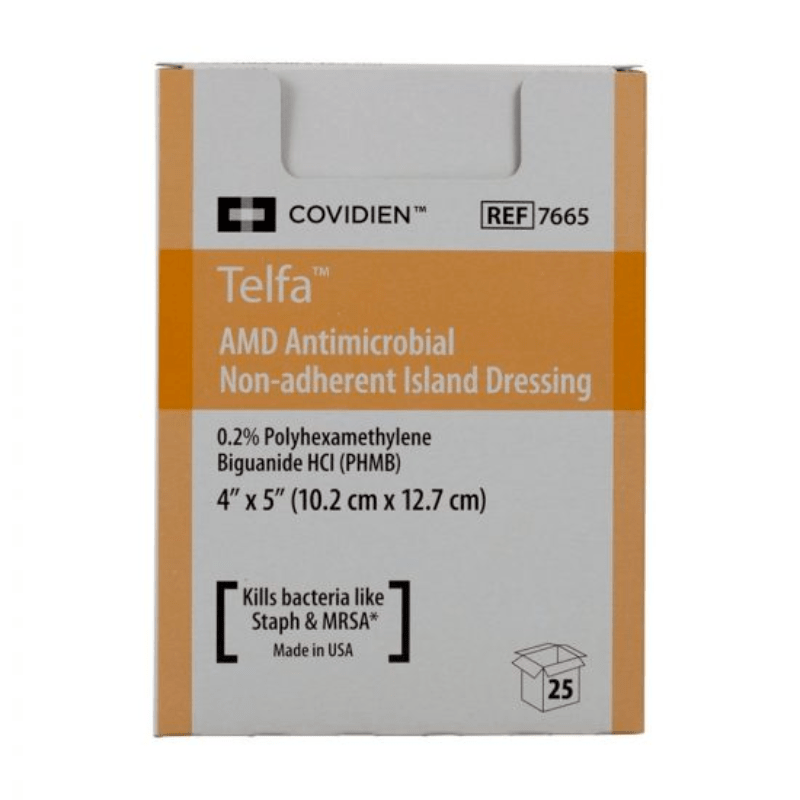 Telfa AMD Antimicrobial Non-Adherent Island Dressing, 4 X 8"