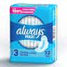 Always Maxi Pads with Wings,Size 3, Extra Long, Super Absorbency