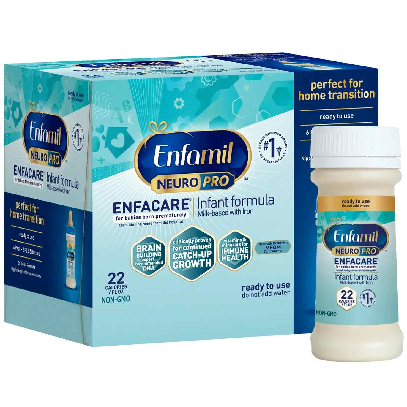 Enfamil NeuroPro Enfacare Ready-to-Use Infant Formula, 2 oz. Nursette Bottle
