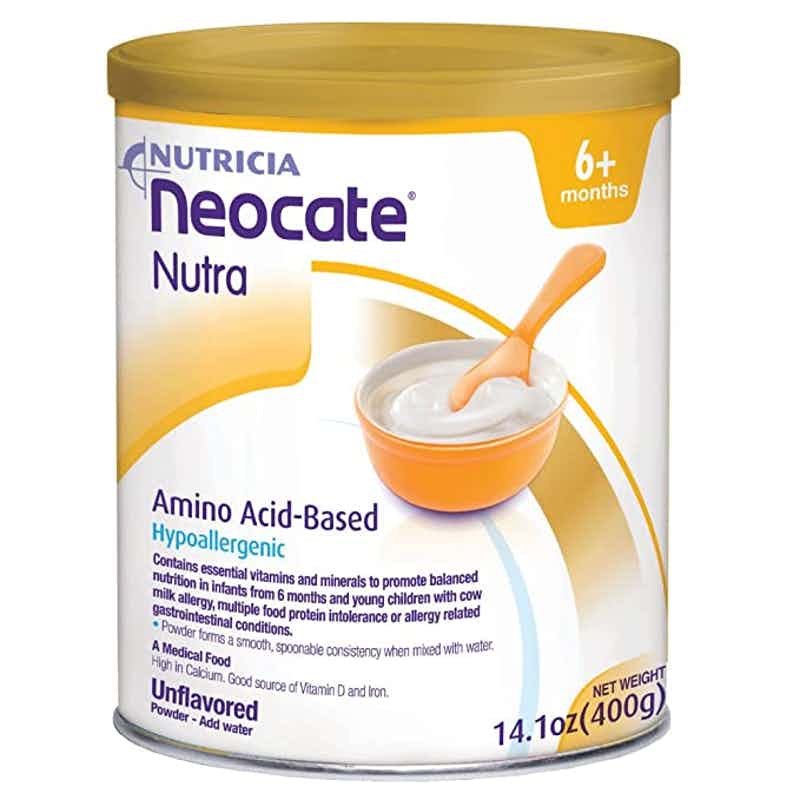 Nutricia Neocate Nutra Amino-Acid Based Pediatric Oral Supplement Powder, Unflavored, 14.1 oz.