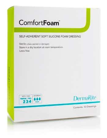 ComfortFoam Self Adherent Soft Silicone Foam Dressing, 2" X 2"