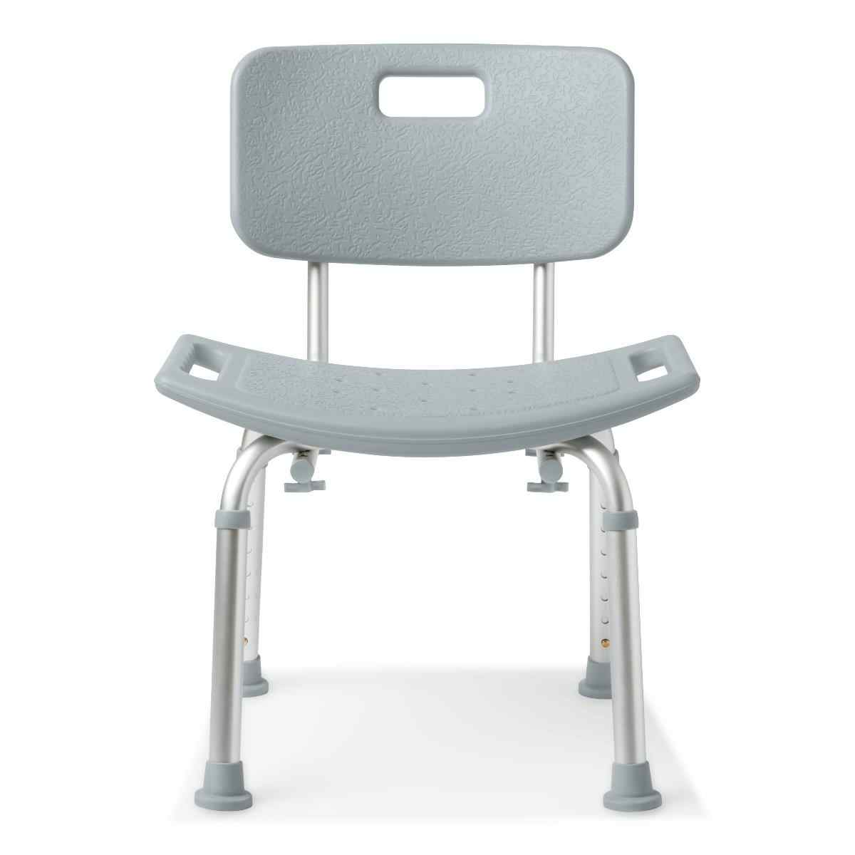 Medline Deluxe Aluminum Shower Chair with Back