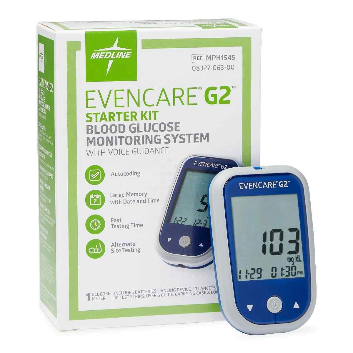 EvenCare G2 Blood Glucose Monitoring System Starter Kit