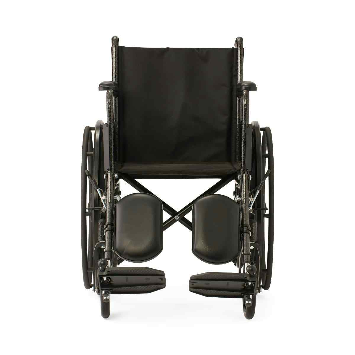 Medline K1 Wheelchair, Full-Length Permanent Arms, Elevating Leg Rests, 18"
