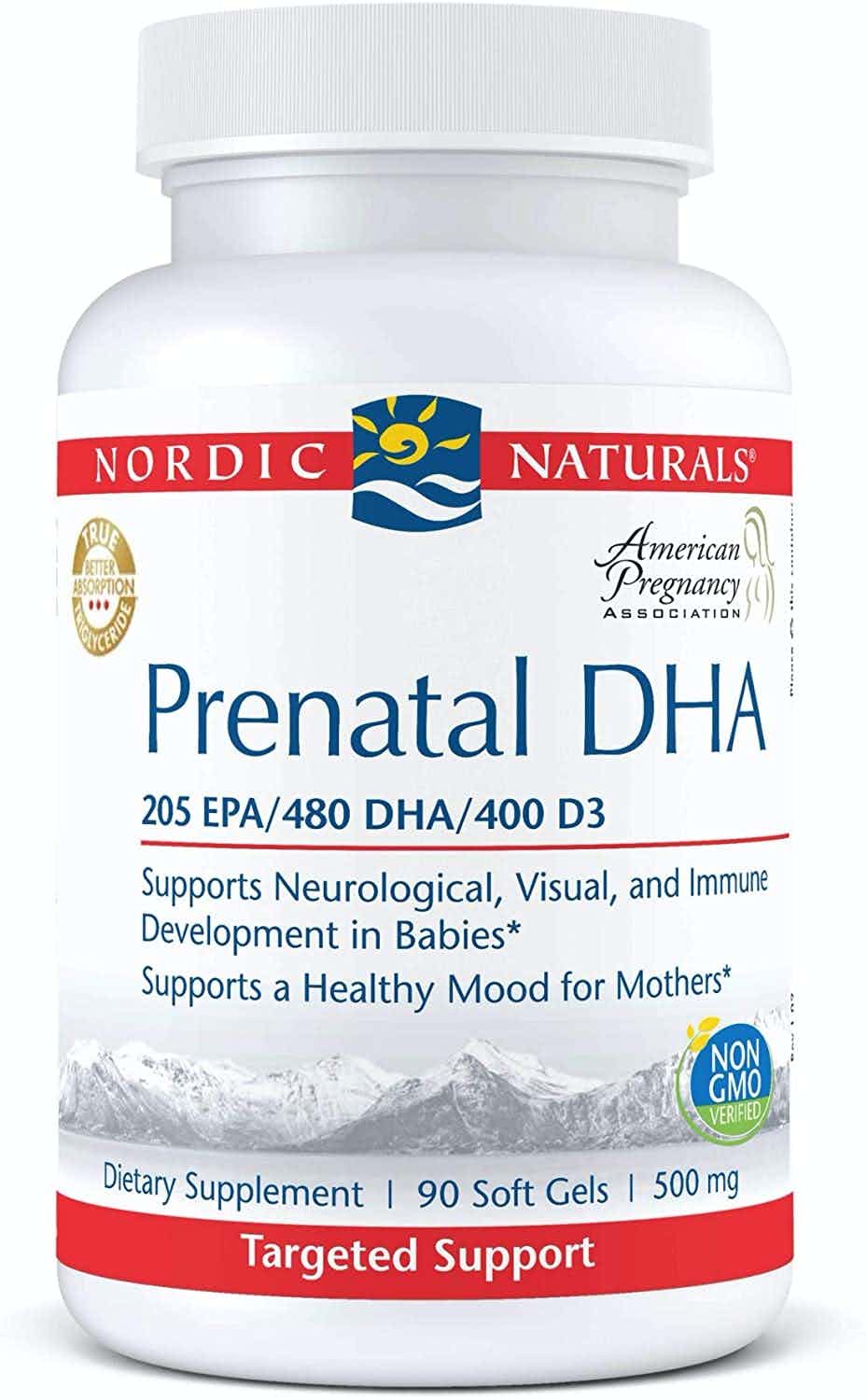 Nordic Naturals Prenatal DHA, 500mg, 90 Soft Gels